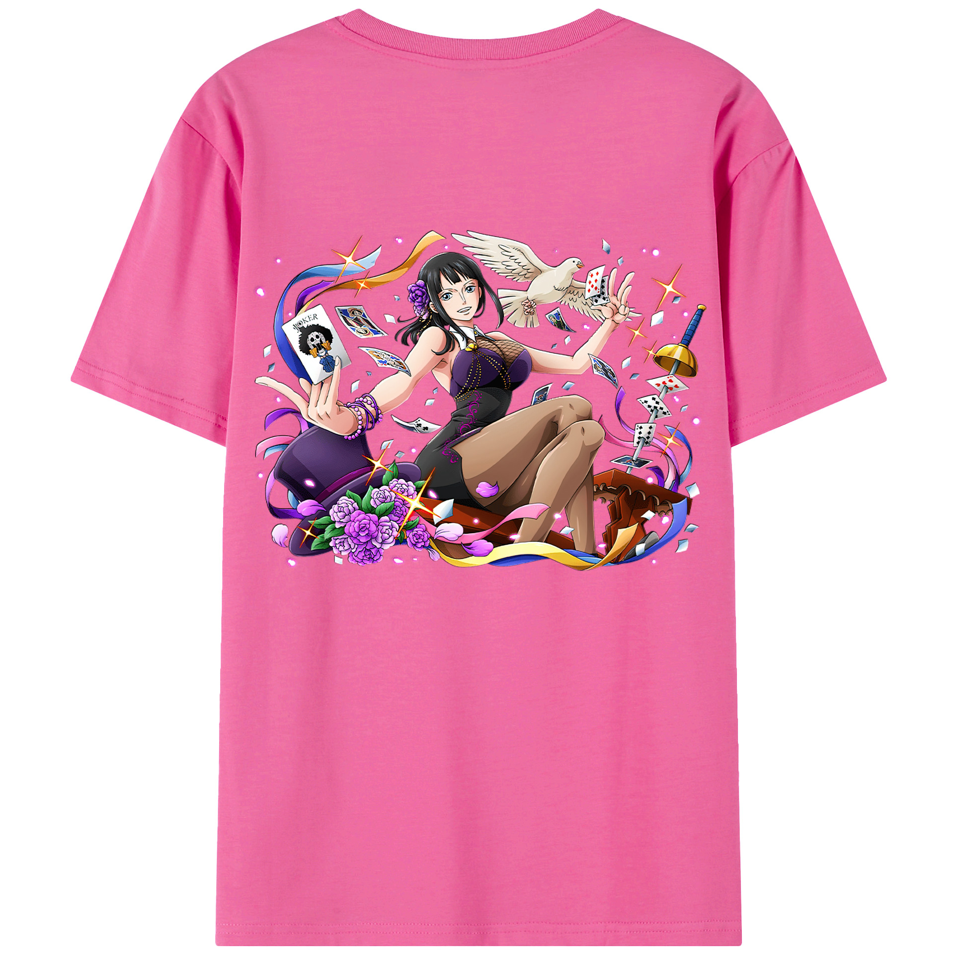 ワンピース ニコ・ロビン ONE PIECE Nico Robin レディース半袖Tシャツ(バックプリント)